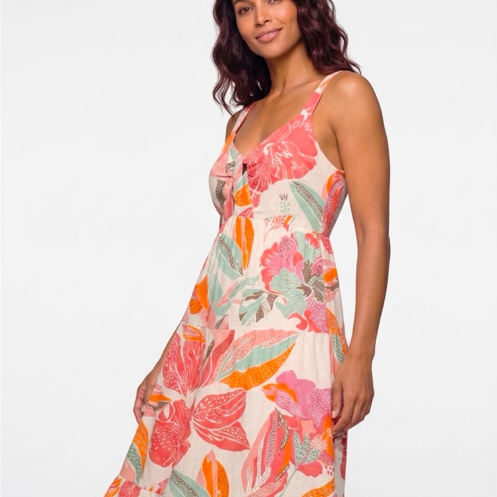 Tori Richard Honolulu Tropical Print Maxi Dress Size L * NWT *
